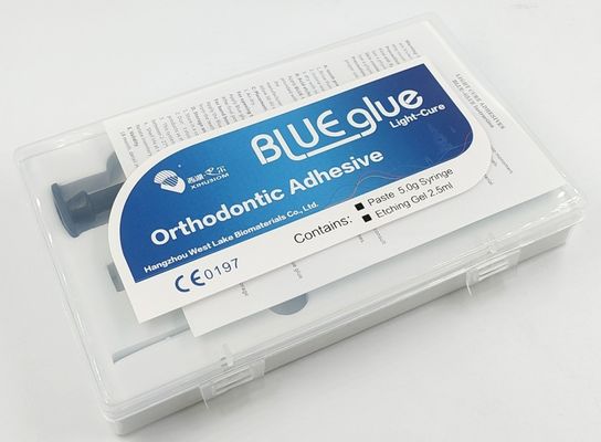 Adhesivos ortodónticos de pegamento azul / cemento de banda ligera con certificación CE