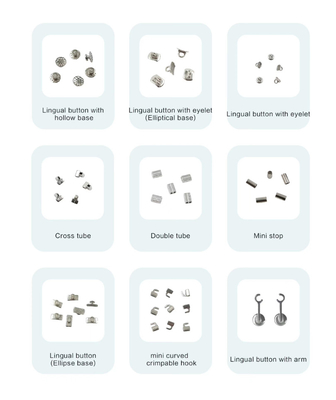Ortodoncia con gancho dental de acero inoxidable con bases variables